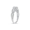 thumbnail image 3 of 14kt White Gold Princess Diamond Halo Bridal Wedding Engagement Ring 1-1/3 Cttw, 3 of 4