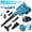 Blue Air Blower with 1 Battery, variant on 21V Turbo Jet Cordless Leaf Blower, Lightweight Ergonomic Tool for Yard & Lawn Maintenance