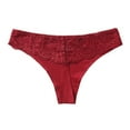 thumbnail image 1 of Panty sexy Ajuste Fuera de la cintura Gibobby algodón encaje nuevo hueco caliente Vino M, 1 of 3