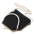 thumbnail image 4 of Bolso bandolera combinable, moderno y delicado, ideal como bolso de mano tipo mensajero para chicas y damas (negro)., 4 of 5