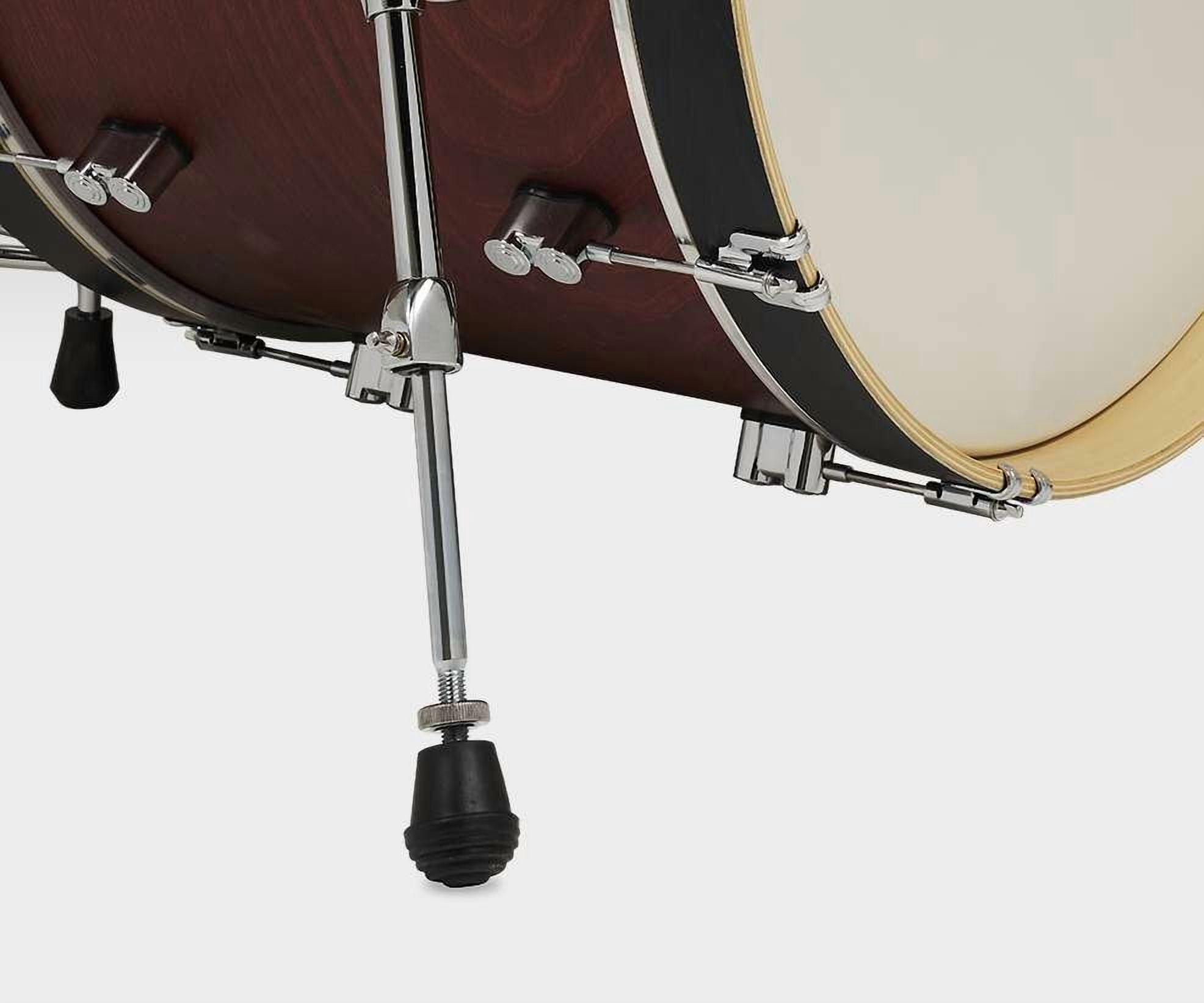 PDP Concept Classic Series 3-Piece Maple Shell Pack, Ox Blood with Ebony Hoops and Chrome Hardware; 9x13, 16x16, 14x24