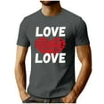 thumbnail image 2 of Ceisia Men's Casual Heart-Printed Short Sleeve Crew Neck Gift T-Shirt, 2 of 5