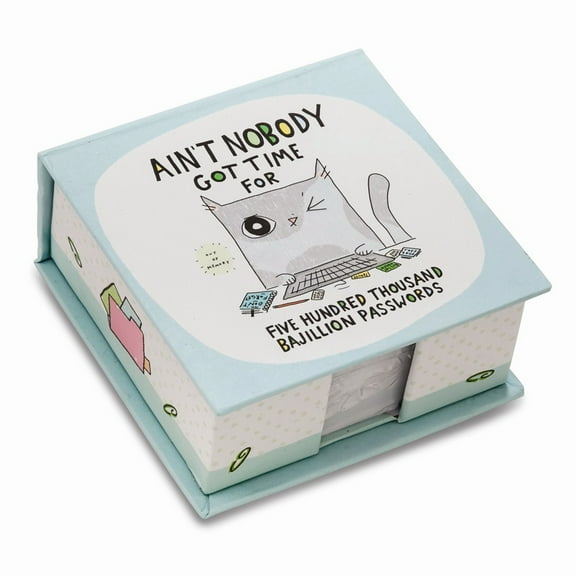 Cats at Work Kathy Weller Bajillion Passwords Memo Cube, 1.5" Thick Notepad