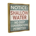 thumbnail image 4 of Stupell Industries Vintage Shallow Water Phrase Typography Painting Gold Floater Framed Canvas Art Print Wall Art, 17 x 21, 4 of 10
