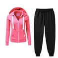 thumbnail image 2 of Petite Women Plus Size Sweatsuits 2-Piece Workout Outfits Full Zipper Athletic Hoodies and Elastic Waist Running Joggers, 2 of 6