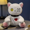 thumbnail image 4 of Peluche de chat gothique effrayant, jouets en peluche de chat fou, poupée d'animaux en peluche de chat effrayant pour décoration de chambre d'halloween, 4 of 4