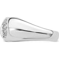 thumbnail image 4 of Sterling Silver Rhodium-Plated Cz Oval Cluster Ring (Size 6) Made In Thailand qr7253-6, 4 of 5