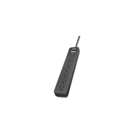 UPC: 0731304337027 | APC 6-Outlet Surge Protector with 25-Foot Power Cord  SurgeArrest Essential (PE625)