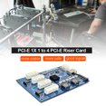 thumbnail image 3 of 4 puertos USB 3.0 PCI-e X1 Tarjeta de expansión PCIe USB Hub Riser (adaptador + 6 pines), 3 of 9