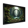 thumbnail image 2 of Designart "Tribal Jungle Odyssey Green Portal III" Landscapes Framed Wall Art Decor - Traditional Green Surrealism Landscape Living Room Framed Canvas Art, 2 of 6