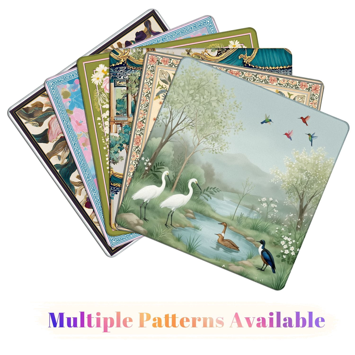 Mahjong Mat 31.5" x 31.5" Chinoiserie Vintage floral for fabric poster print Mural Bloom Non-Slip Noise Reduction American Mahjong Tiles Table Cover for Dominoes Poker Card Board Games Gift