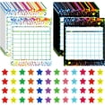 thumbnail image 1 of Tabla de recompensas Utron, paquete de 80 para niños con 2160 stickers de estrellas, 1 of 7