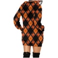 thumbnail image 5 of WFJCJPAF 2025 New Halloween Halloween Dresses for Short Women,Women's Hooded Long Sleeve Halloween Print Dress LooseFashion Mini Dress,Halloween Dresses for Women - Multicolor S, 5 of 5