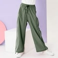 thumbnail image 5 of Rolanko Parachute Pants for Girls Y2K Cargo Trousers with Pockets Harajuku Jogger Pants, 5 of 7