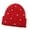 Red, variant on Stylish Knitted Hat Elegant Pearls Pattern Hat Cold Weather Hat Winter Accessory for Fashion Women