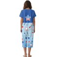 thumbnail image 2 of DISNIMO Star Printed Women's Pajama Sets, American Flag Printed Sleepwear Soft 2 Piece Pjs Set Summer Tops and Capri Pant Lounge, 3XL, 2 of 7