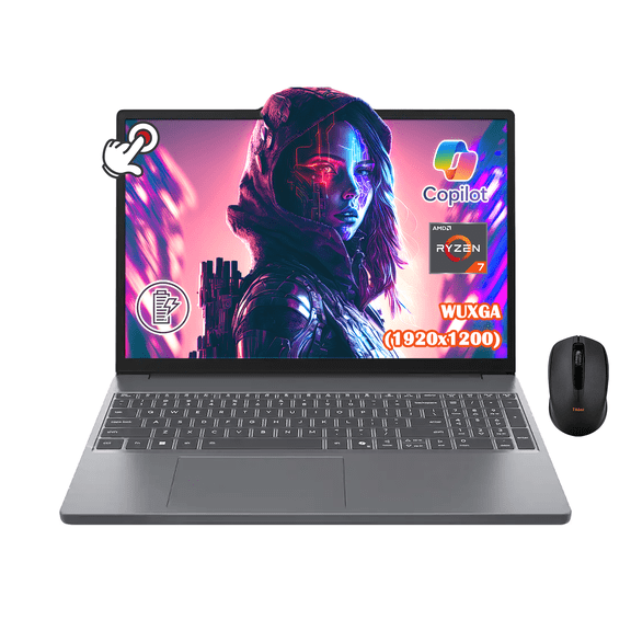 Lenovo IdeaPad Slim 3 Copilot Touchscreen Laptop 15.3" WUXGA Touchscreen Display, AMD Ryzen 7 170, 16GB Memory, 1TB SSD, Backlit, Webcam, Laptop for Business & Student, W/Mouse