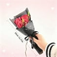 thumbnail image 2 of Valentine Day 3 Heads Rose Bouquet,Artificial Plants and Flowers,Rose Flower Petals Valentine Day Gifts for Women,for Valentine's Day Gifts, Appointment, and Desktop Decoration(Red), 2 of 4