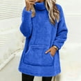 thumbnail image 4 of Breezora Women's Plus Size Winter Sweater Coat Thick Warm Loose Fit Outerwear for Cold Weather Casual Use L Size Blue, 4 of 5