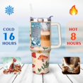 thumbnail image 4 of Mushroom 40 Oz Tumbler with Handle Lid and Straw, Stainless Steel Double Walled Vacuum Insulated Cup, Cute Anniversary Wedding Birthday Gifts Tumbler for Women Men Friends Outdoor Indoor, 4 of 7