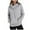Gray, variant on Womens Oversized Hoodie Pocket Plain Pullover Drawstring High Neck Hooded Sweaters Long Sleeve Fleece Sweatshirts (XL, White)