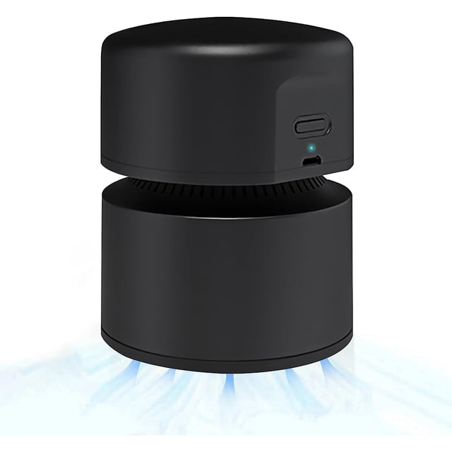 Aspiradora de escritorio negra, mini aspiradora, recargable por USB, aspiradora de mano giratoria de 360° para escuela, oficina y hogar, 1 unidad Sailing Electrónica