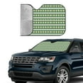 thumbnail image 4 of Disketp Windshield Sun Shade, Car Sun Shade For Front Window Light Green Squares Sunshades Sun Visor Protector Blocks Uv Rays Foldable, 4 of 9