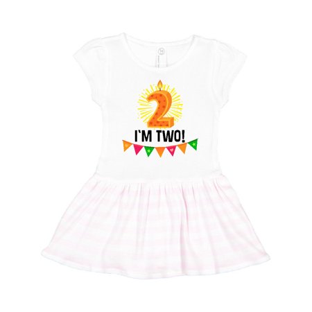 

Inktastic 2nd Birthday Party Candle Gift Toddler Girl Dress