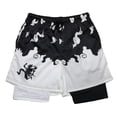 thumbnail image 1 of Pantalones cortos de rendimiento de Anime para hombre, estampado de Manga 2 en 1, pantalones cortos deportivos elásticos de compresión, secado rápido, entrenamiento de Fitness, Verano, 1 of 5