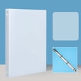 thumbnail image 1 of HUASHENG 4 Holes Round Ring View Plastic Cover Refillable Notebook Journal File Folder Loose Sheet Protector/DIY Scrapbooking/ Cover Protector, 1 of 1
