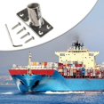 thumbnail image 2 of Heavy Steel Flange Base Rail Stainless Steel Flange Pipe Rectangular Support Flange Base Handrail Yacht Simple Installs, 2 of 4