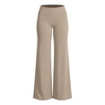 thumbnail image 6 of Dwellite Leggings for Womens Straight Leg Gym Yoga Pants High Waist Lifting Wide Leg Workout Pants with Pockets 2026 Khaki 2XL, 6 of 7