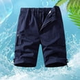 thumbnail image 2 of uikmnh Shorts for Men Men's Summer Casual Pocket Straight Leg Solid Color Shorts Size:2XL, 2 of 4