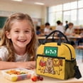 thumbnail image 4 of Kuiaobaty Math Lion Print Backpack and Lunch Box Set for Boys Girls Capybara Giraffe Print Backpack with Pencil Case with Zipper Insulated Portable Lunch Bag with Pencil Pouch for School Hiking, 4 of 7