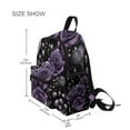 thumbnail image 3 of FORMRS School Backpack with Front Zippered Pocket 12" Student Travel Daypack, Purple Roses, 3 of 6
