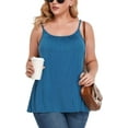 thumbnail image 7 of COMFREE Women's Camisole with Built in Bra Plus Size Tank Top Cami Flowy Casual Tops with Adjustable Strap (S-4XL), 7 of 7