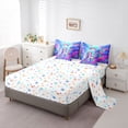 thumbnail image 5 of Erosebridal Colorful Mermaid Fishtail 7-Piece Bedding Comforter Set,Watercolor Ocean Coral King Bedding Sets For Girls,Reversible, 5 of 7