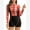 Red, variant on OBEEII Women Long Sleeve Boyleg Full Body Swimwears Fashion Printed Swimming Suits Plus Size Swimsuits UPF50  Athletic Wetsuit, Blue Size XL