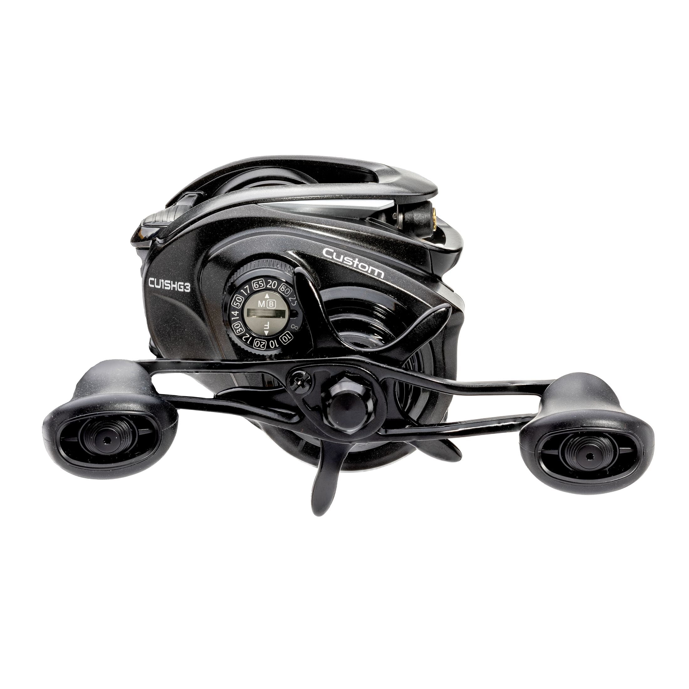 Lew’s Custom Baitcast Fishing Reel, 9+1 Bearings, 7.5:1 Gear Ratio, Aluminum Frame and Sideplates, ParaMag RX Brake, Carbon Fiber Drag, Speed Gears, P2 Super Pinion, Right-Hand Retrieve, Black/Silver