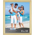 thumbnail image 1 of 8x10 (20x25 cm) Gold Picture Frame Beautifully Detailed Molding, Contemporary Picture Frame, Wall Mount or Table Top, Inspirations Collection, 1 of 8