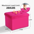 thumbnail image 3 of Taburete plegable Storage Ottoman LINMAGCO, 42 L, de terciopelo, 3 of 8