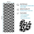 thumbnail image 2 of Black White Geometric Checkered Pattern Hot Yoga Mat Towel Non Slip for Hot Yoga - Quick-Drying Yoga Mat Cover with 4 Corner Pockets with Travel Bag - Hot Yoga Towel Non Slip 74"x26", 2 of 6