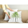 thumbnail image 2 of Ambesonne Forest Throw Pillow Cover 2 Pack, Hand Drawn Nature Motif, 20", Green Black White, 2 of 7