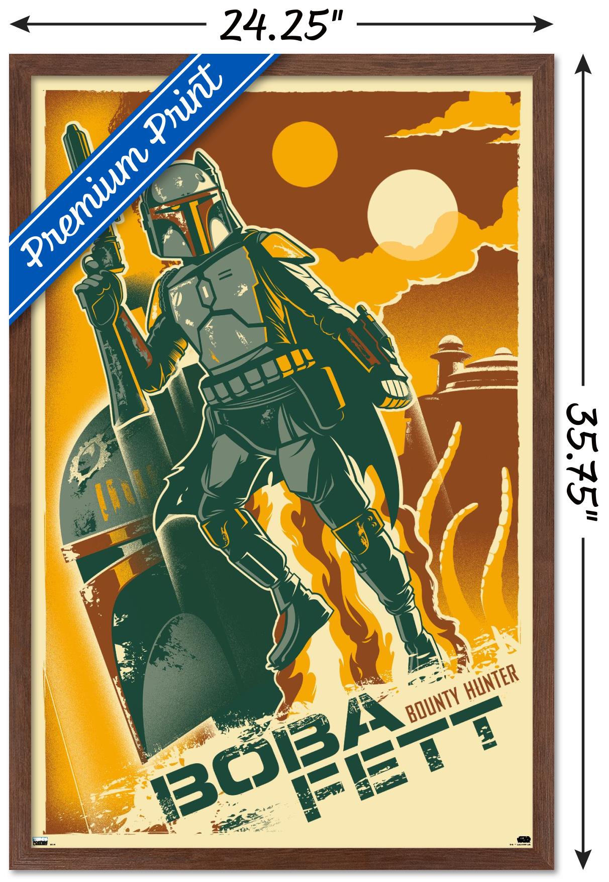 Star Wars: Saga - Boba Fett - Two Suns Wall Poster, 22.375" x 34", Framed