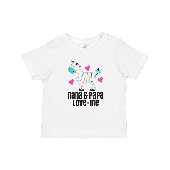 Inktastic Nana and Papa Grandkids Zebra Girls Baby T-Shirt
