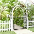 thumbnail image 3 of HITTITE Adjustable Chain Link Fence Gate Kit, PVC Coated Anti-Rust Outdoor Garden Fence Gate, Heavy Duty Pedestrian Gate Walking Fence Gate for Yard, 26"-72" Wide x 4' High., 3 of 8