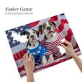 thumbnail image 2 of 500-Piece Wooden Jigsaw Puzzle for Adults - Patriotic Pups American Flag , Interlocking Pieces with Guide Letters, Holiday Gift & Home Decor, 2 of 7