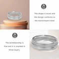 thumbnail image 6 of DESIGNICE 5Pcs Gold Bangles for Women Flexible Stacking Silver Bangles Electroplating Jewelry for Women Silver, 6 of 7
