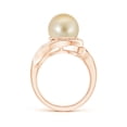 thumbnail image 2 of ANGARA Golden South Sea Cultured Pearl and Diamond Loop Ring in 14K Rose Gold for Women | June Birthstone, Birthday, Anniversary, Jewelry Gift for Women | Pearl Ring, 2 of 8
