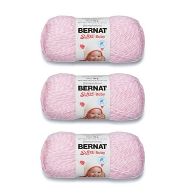 Bernat Softee Baby Baby Pink Marl Yarn - 3 Pack of 141g/5oz - Acrylic - 3 DK (Light) - 362 Yards - Knitting/Crochet